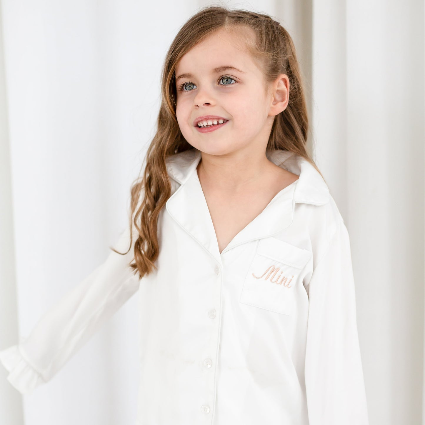Embroidered MAMA matching satin pyjamas - matching MINI available