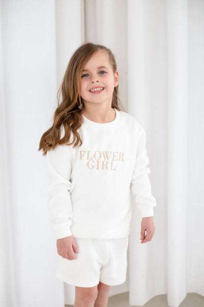 Personalised Wedding embroidered sweatshirts - Choose from Pageboy, Bridesmaid, Flower Girl