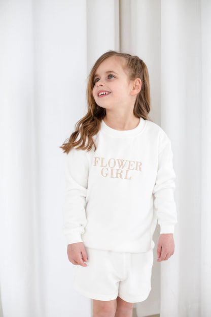 Personalised Wedding embroidered sweatshirts - Choose from Pageboy, Bridesmaid, Flower Girl