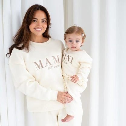 MINI EST. embroidered matching mini me sweatshirt