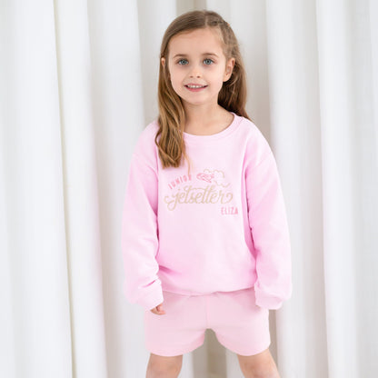 'Junior Jetsetter' personalised embroidered sweatshirt