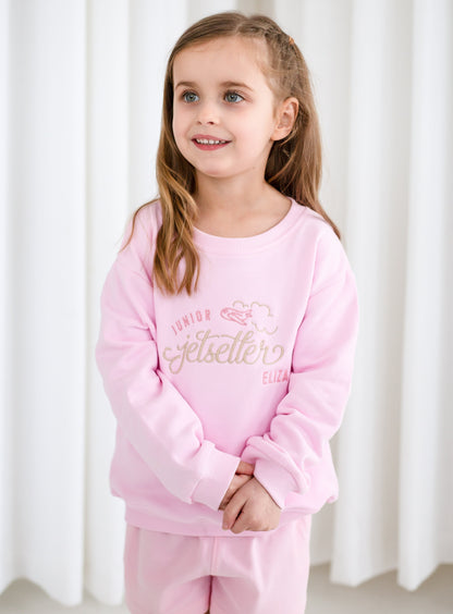 'Junior Jetsetter' personalised embroidered sweatshirt