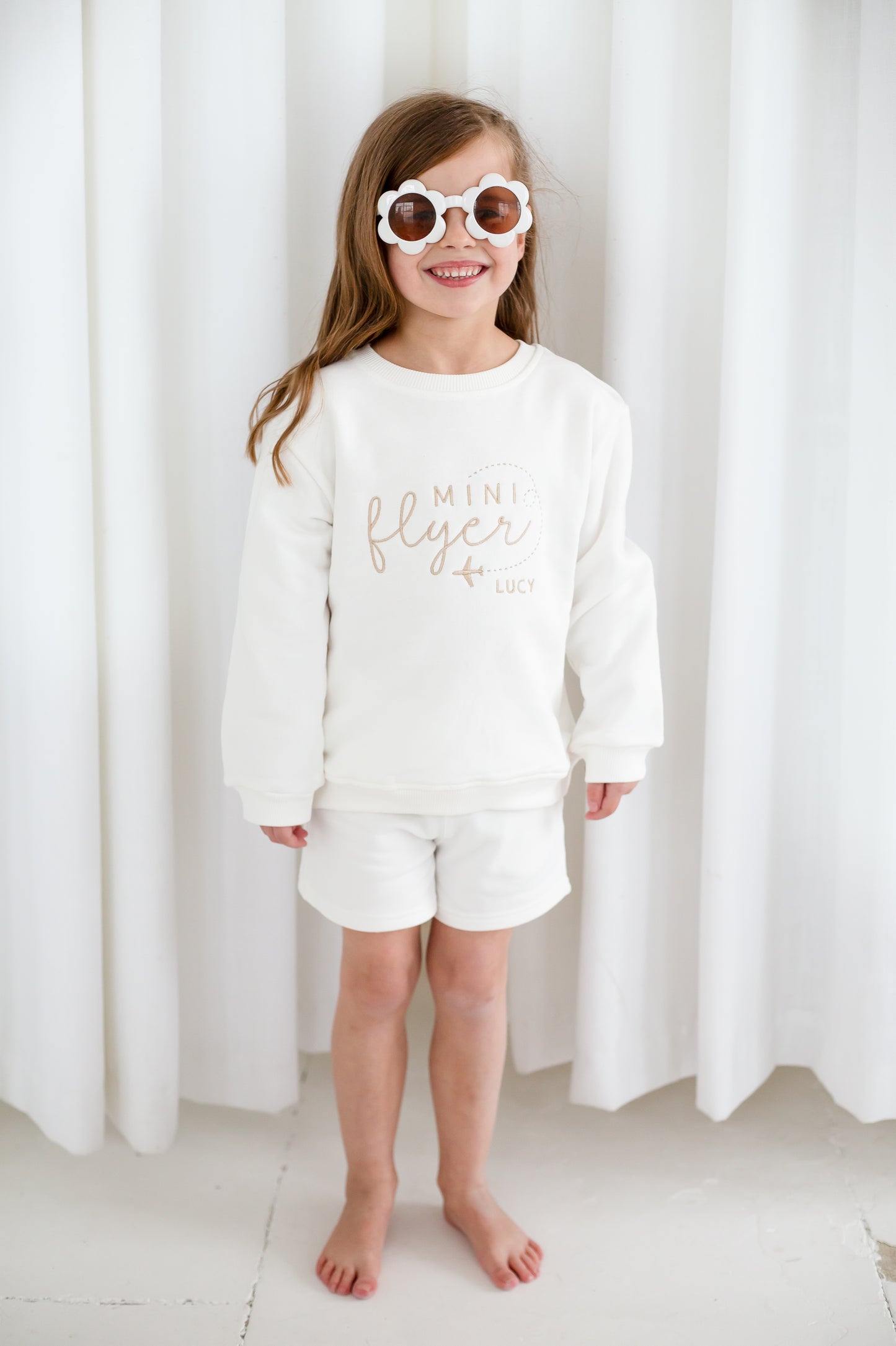 'Mini Flyer' personalised name embroidered sweatshirt