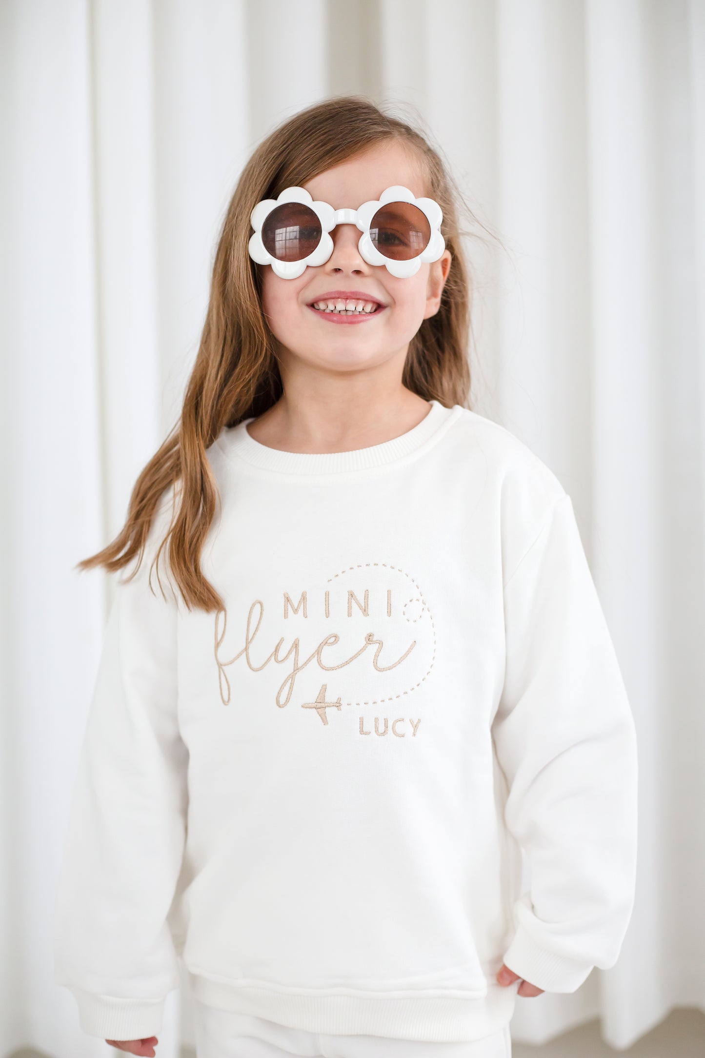 'Mini Flyer' personalised name embroidered sweatshirt