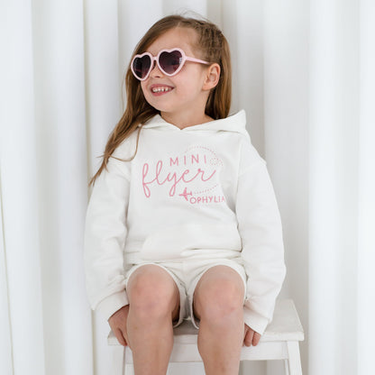 'Mini Flyer' personalised embroidered hoodie