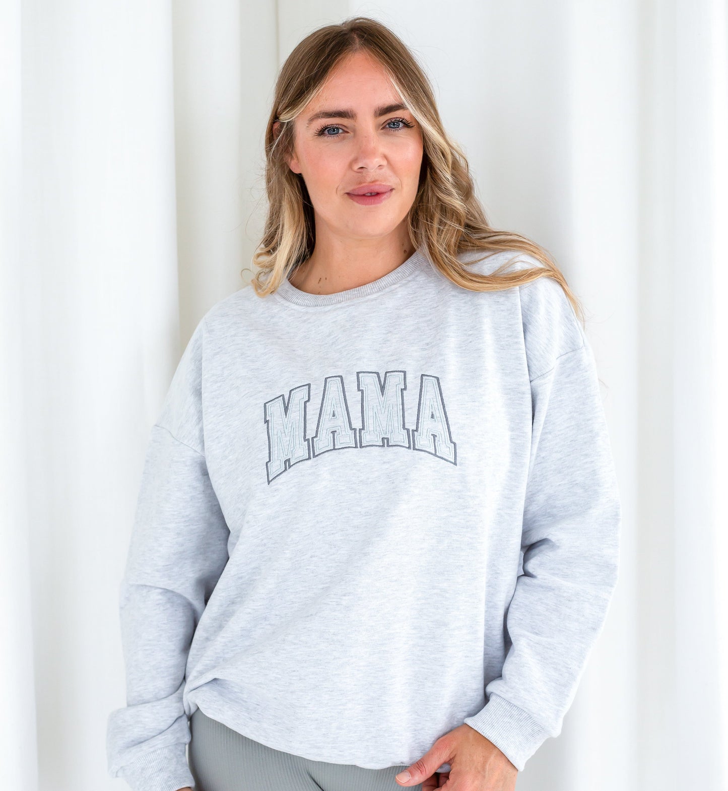 Signature ladies varsity style MAMA embroidered matching mini me sweatshirt