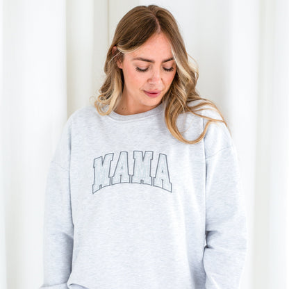 Signature ladies varsity style MAMA embroidered matching mini me sweatshirt