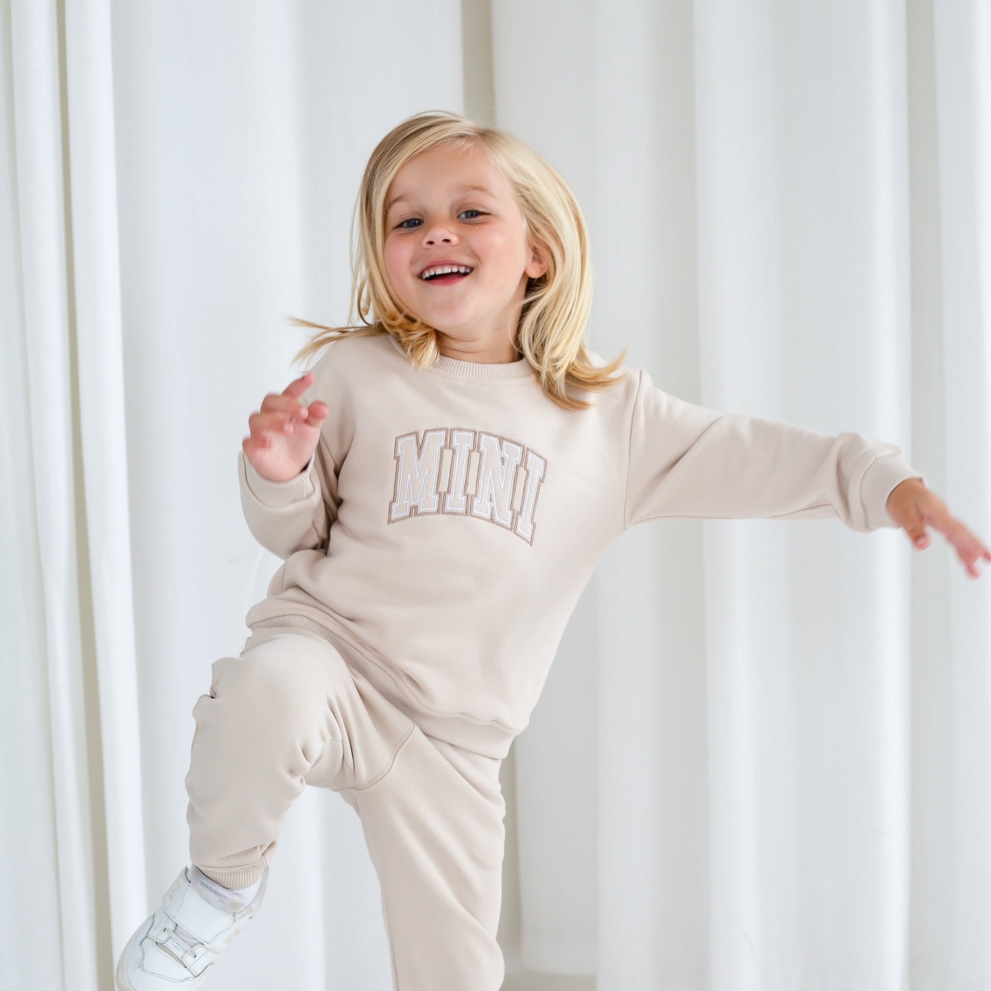 Signature child's varsity style MINI embroidered matching mini me sweatshirt