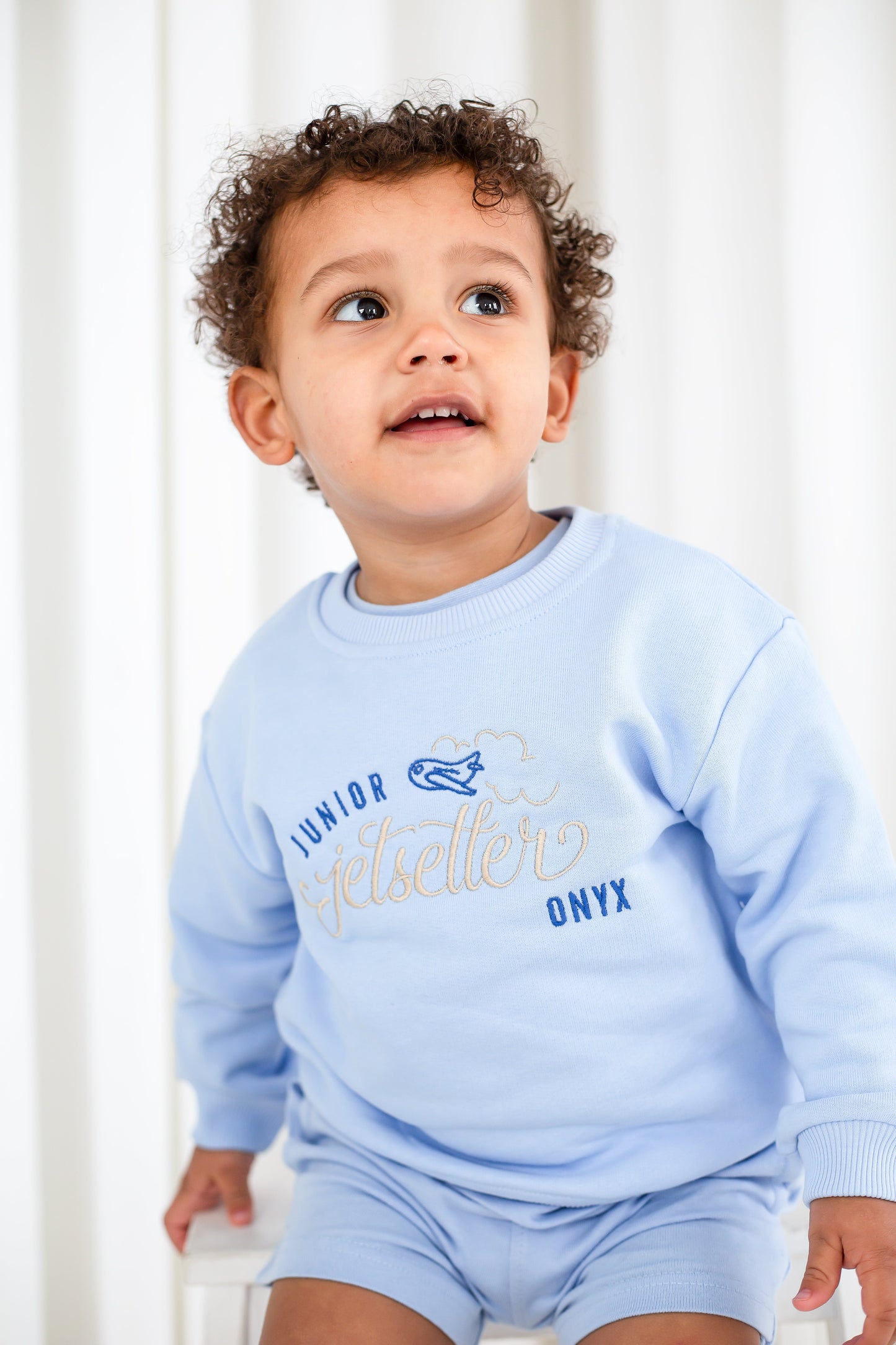 'Junior Jetsetter' personalised embroidered sweatshirt