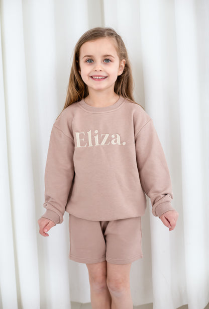 Personalised name embroidered short tracksuit