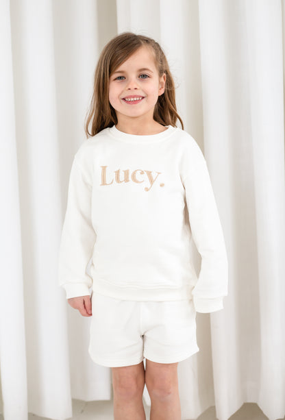 Personalised name embroidered short tracksuit