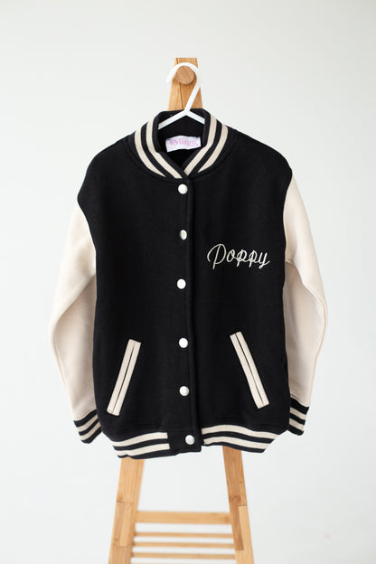 Signature Personalised italic name bomber jacket