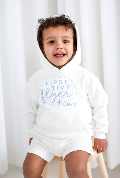 'Mini Flyer' personalised embroidered hoodie