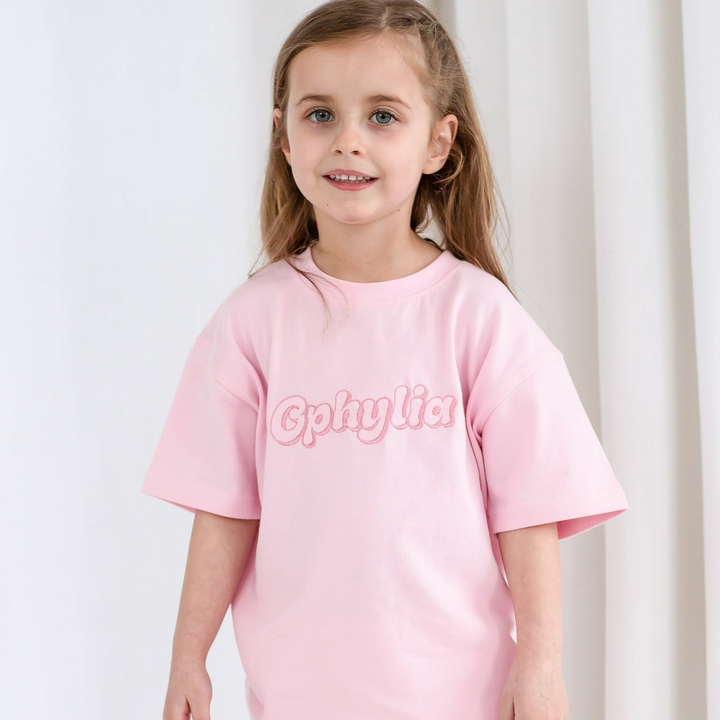 Summer bubble font personalised name embroidered t shirt and short set