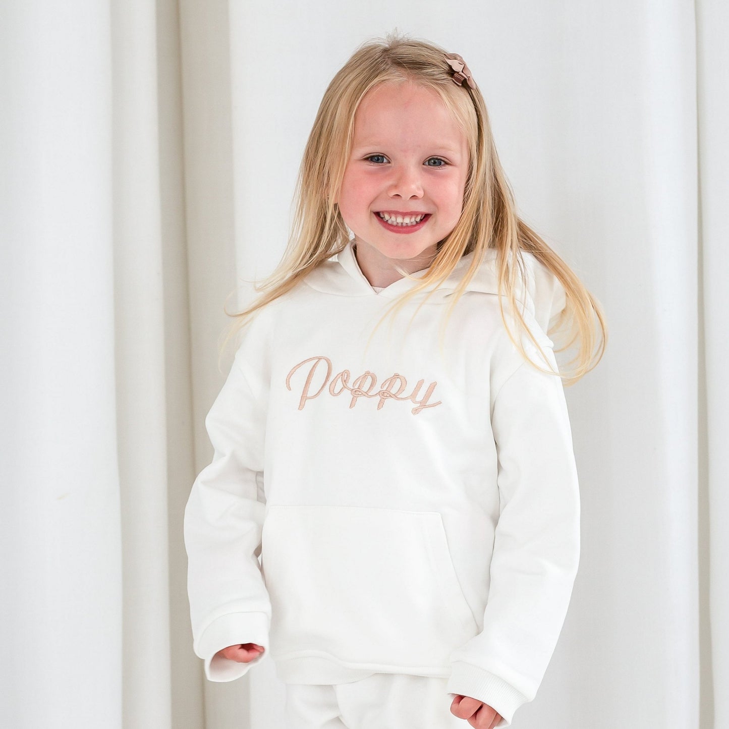 Signature italic personalised name embroidered hoodie