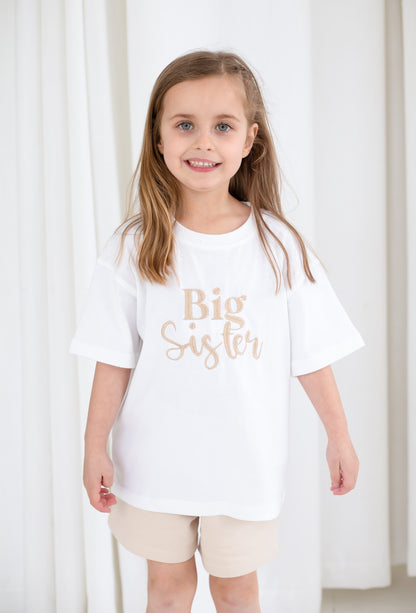 Big/Little Sister embroidered t shirt