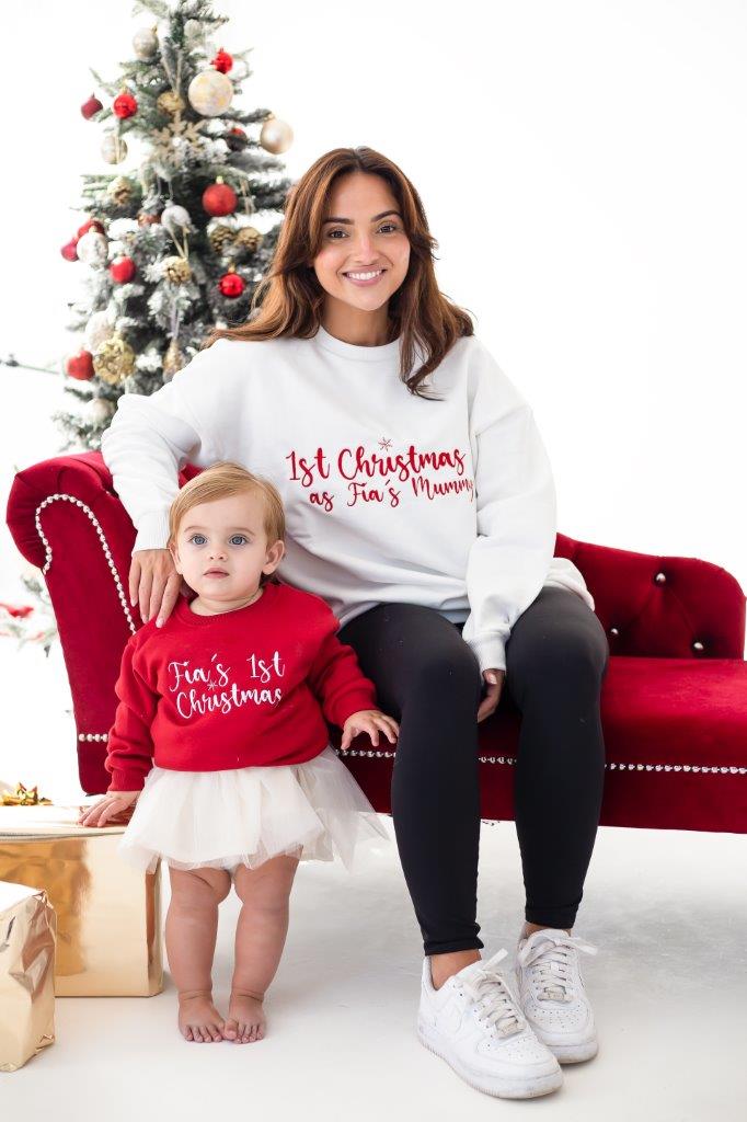 'First Christmas' personalised embroidered sweatshirt