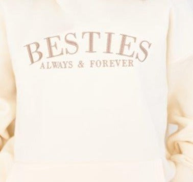 'BESTIES' ladies' embroidered matching mini me sweatshirt