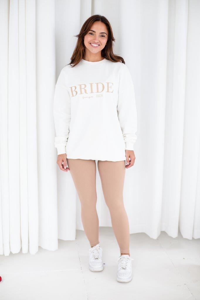 Bride embroidered personalised sweatshirt