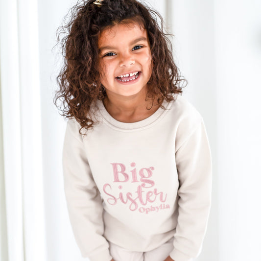 Signature 'Big/Little/Baby' Sister personalised embroidered sweatshirt