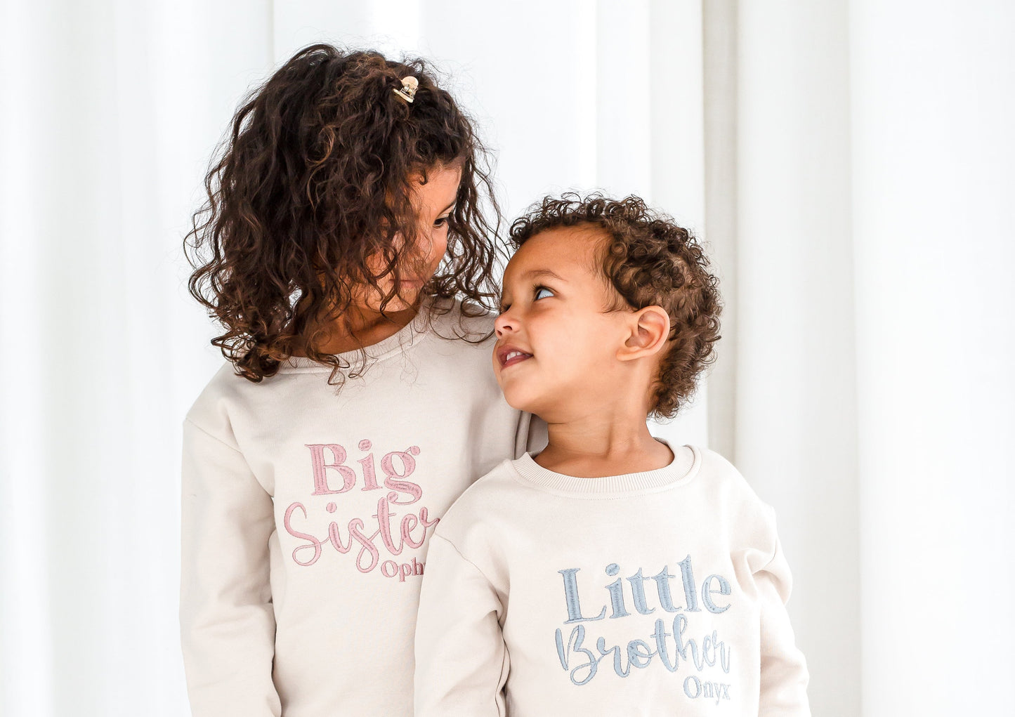 Signature 'Big/Little/Baby' Brother personalised embroidered sweatshirt