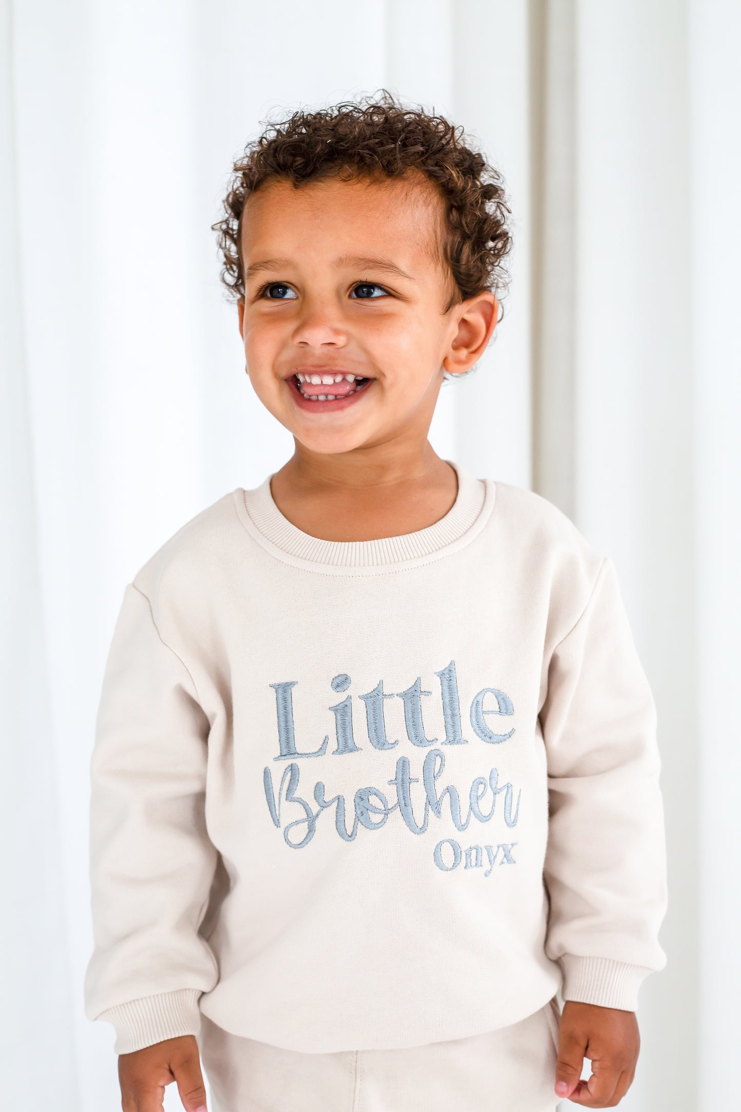 Signature 'Big/Little/Baby' Brother personalised embroidered sweatshirt