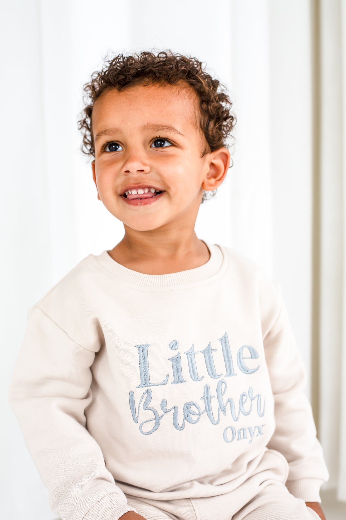 Signature 'Big/Little/Baby' Brother personalised embroidered sweatshirt