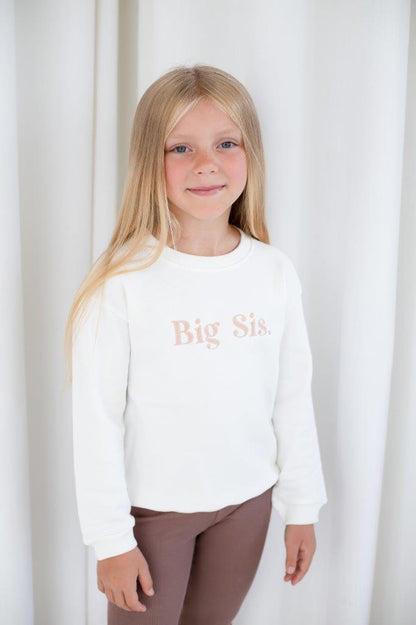 'Big Sis/Lil Sis' embroidered sweatshirt