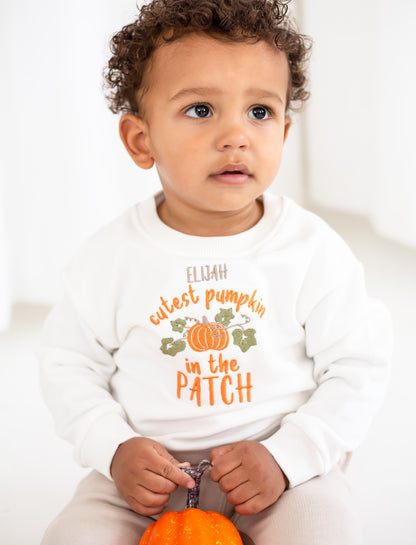 AW 'Cutest pumpkin in the patch' personalised embroidered sweatshirt