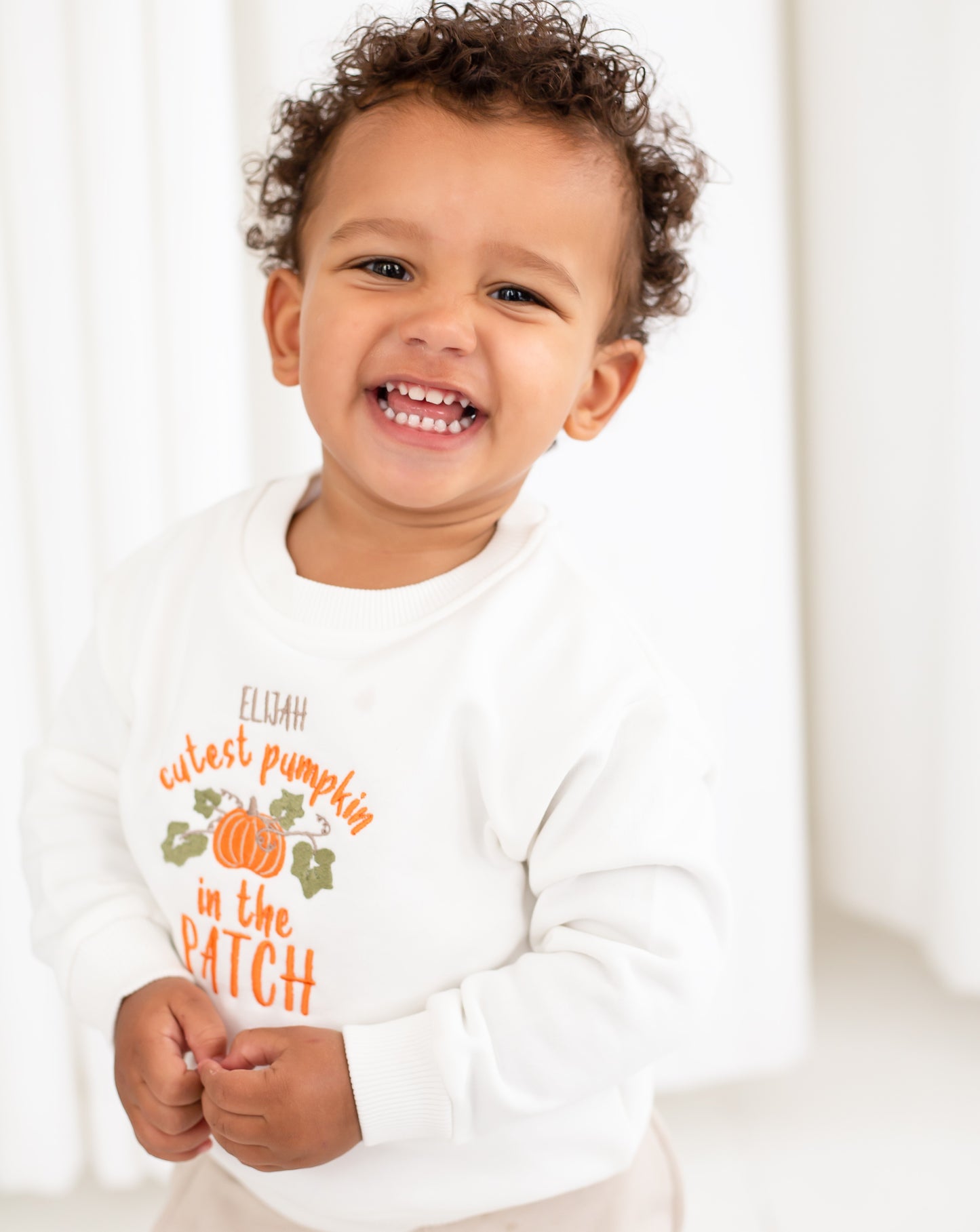 AW 'Cutest pumpkin in the patch' personalised embroidered sweatshirt