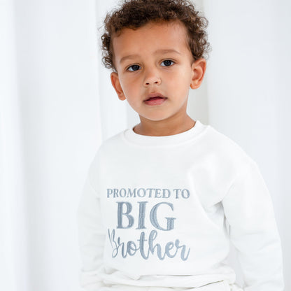 Signature 'Promoted to big brother' personalised embroidered sweatshirt