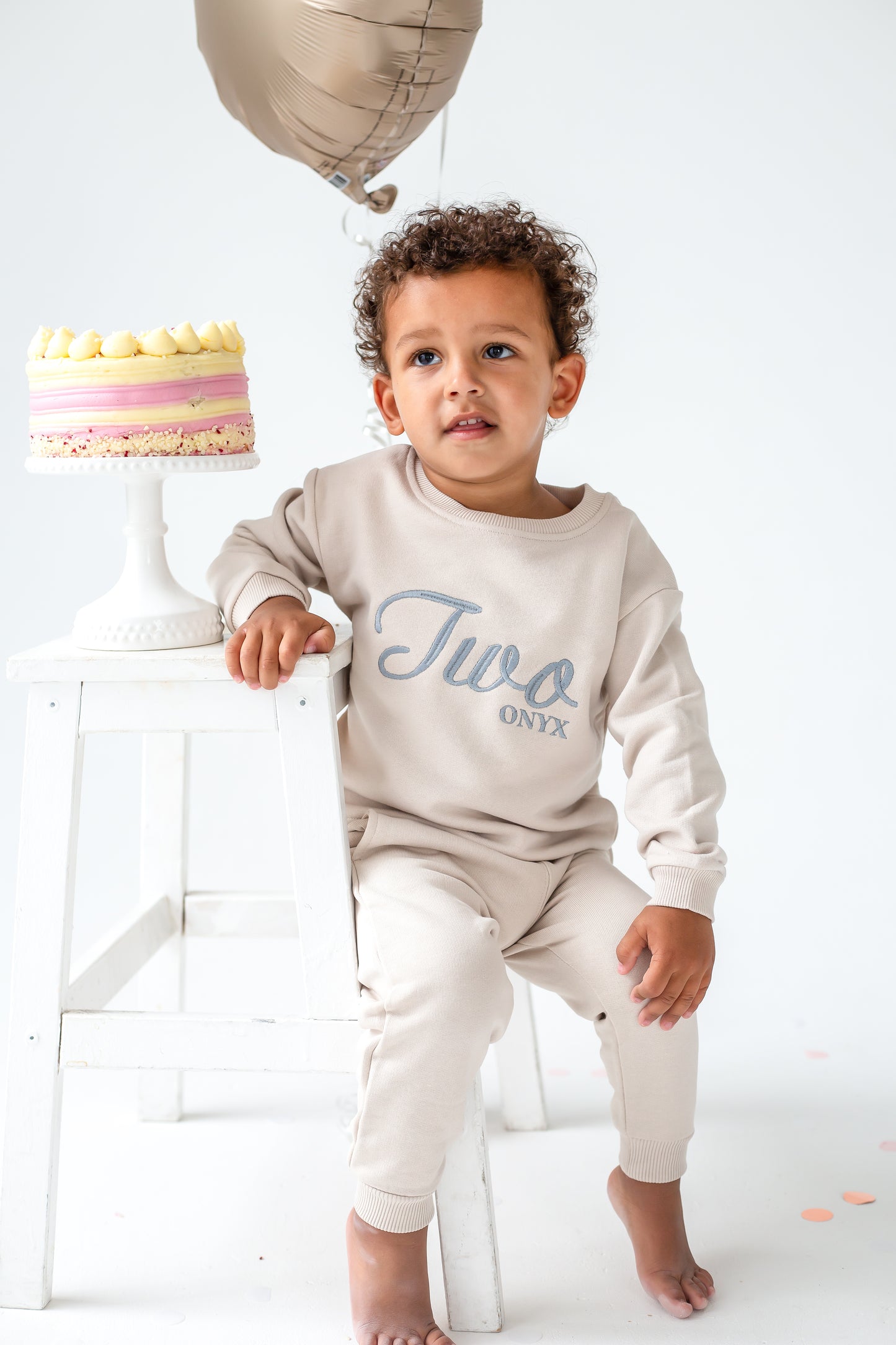 Signature Personalised Big 'Two' birthday embroidered sweatshirt