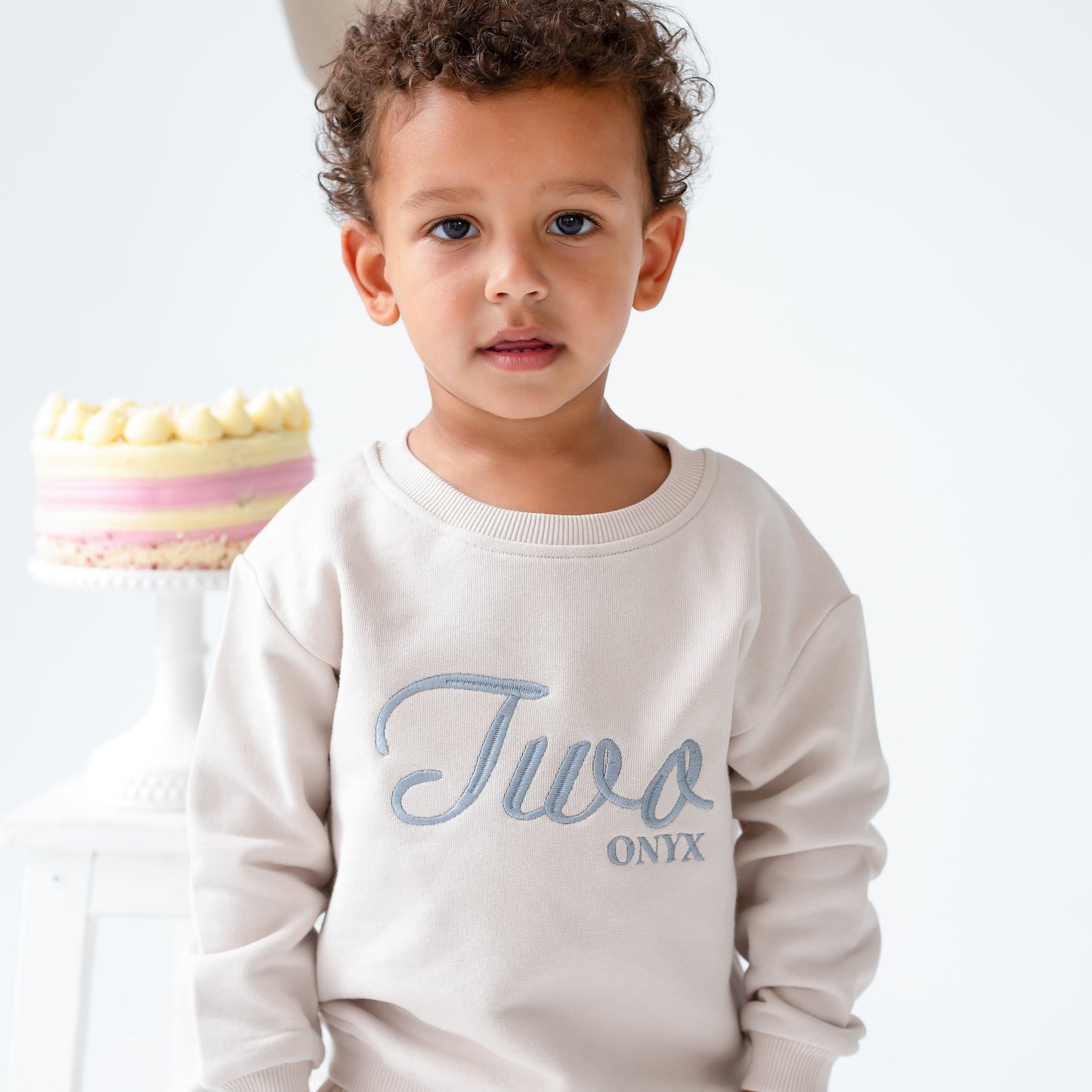 Signature Personalised Big 'Two' birthday embroidered sweatshirt