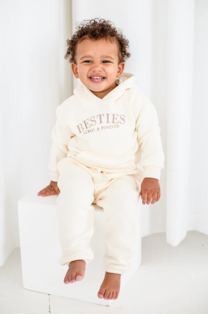 AW BESTIES. child's embroidered matching mini me hoodie