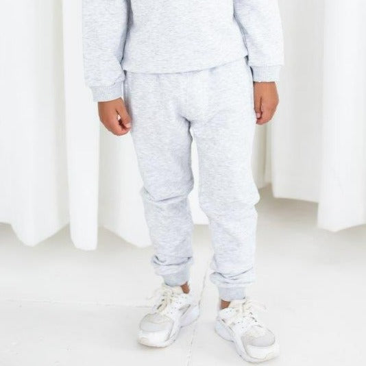 Child's sweat joggers - stone, ash grey, ivory, blue