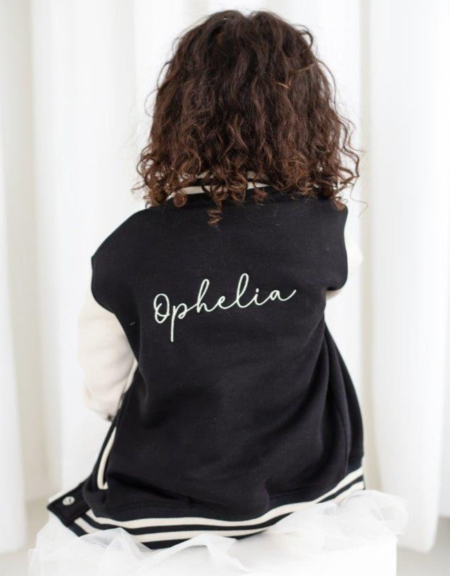 AW Personalised italic name bomber jacket