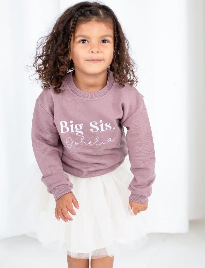 Personalised Big/Little Sis' embroidered sweatshirt