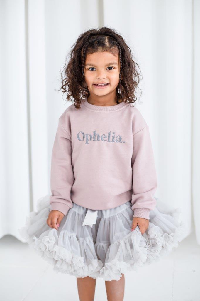 Girls personalised bold name embroidered sweatshirt