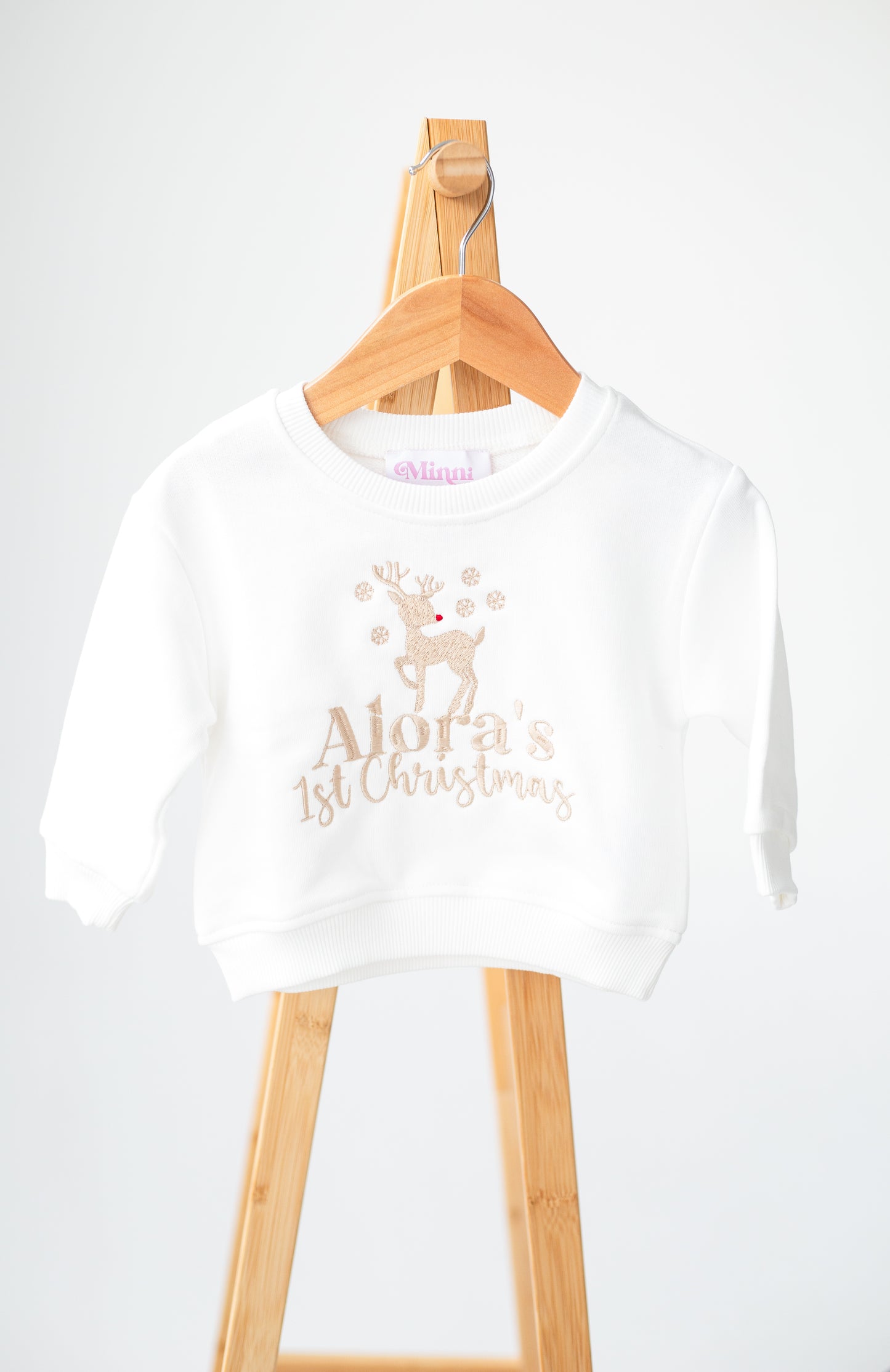'My First Christmas' embroidered personalised babygro