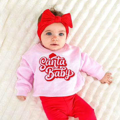'Santa Baby' embroidered Christmas sweatshirt