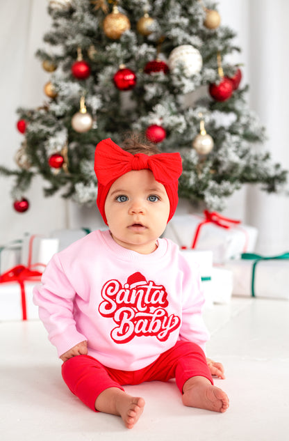 'Santa Baby' embroidered Christmas sweatshirt