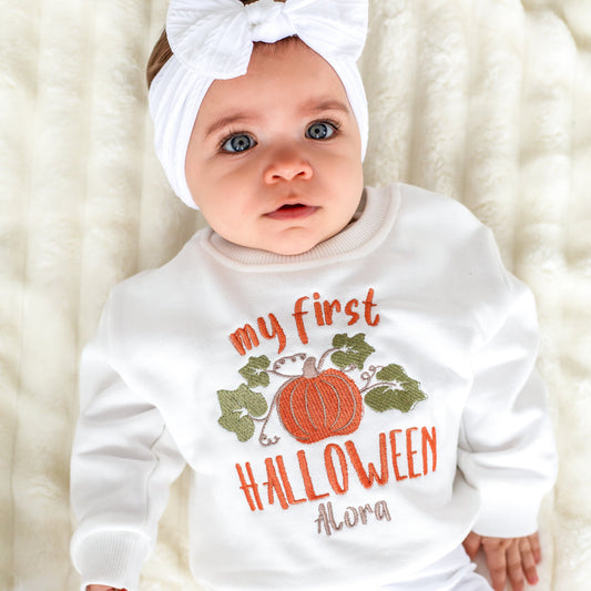 AW 'My First Halloween' personalised embroidered sweatshirt