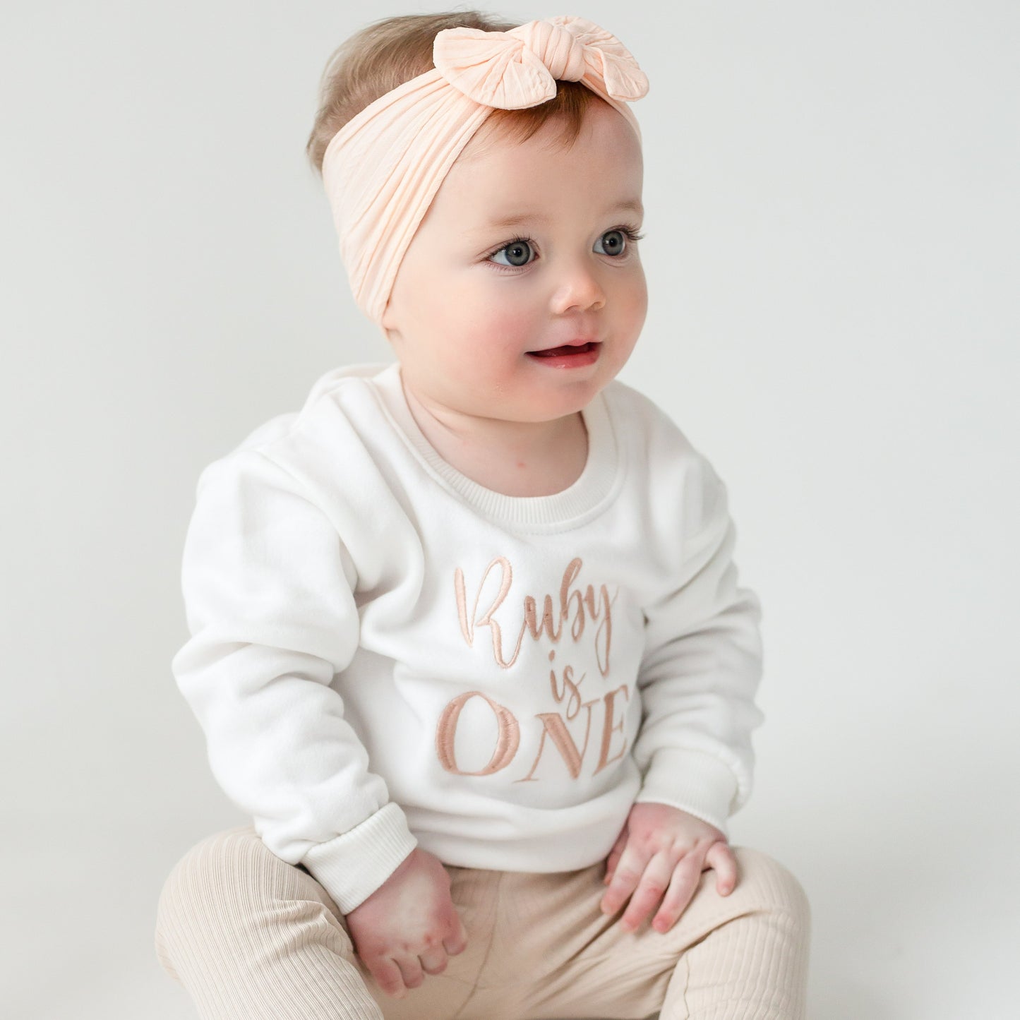 Signature Personalised 'One' first birthday embroidered sweatshirt