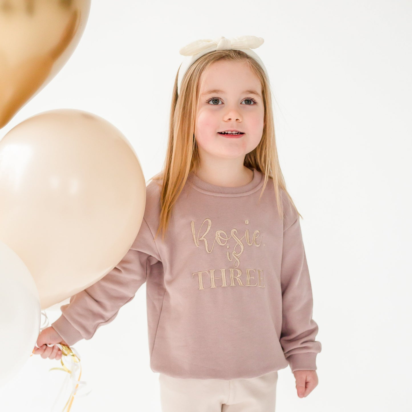 Personalised 'One' first birthday embroidered sweatshirt