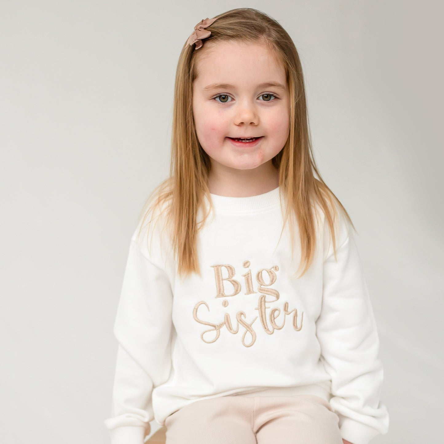 'Big Sister/Little Sister' embroidered sweatshirt