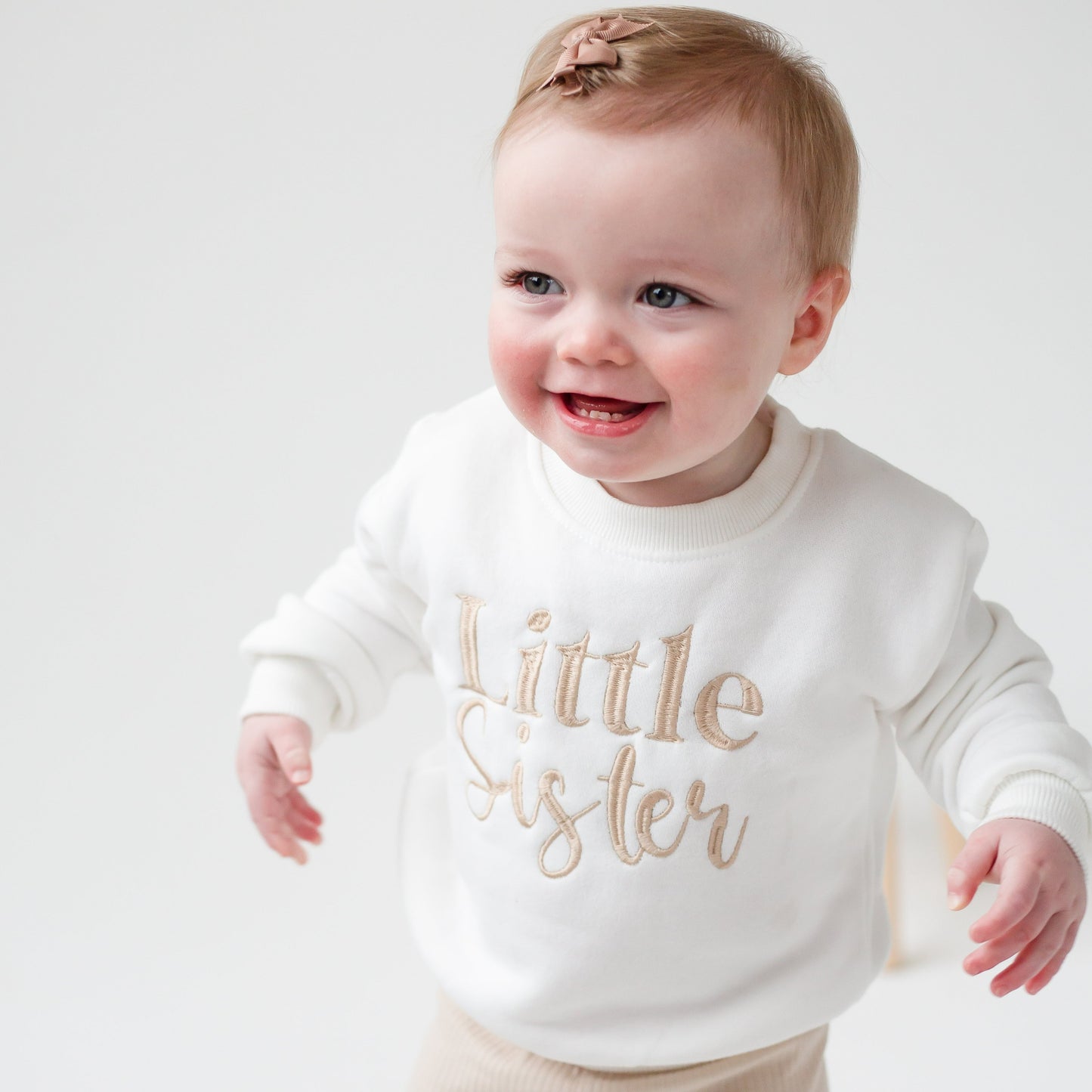 'Big Sister/Little Sister' embroidered sweatshirt