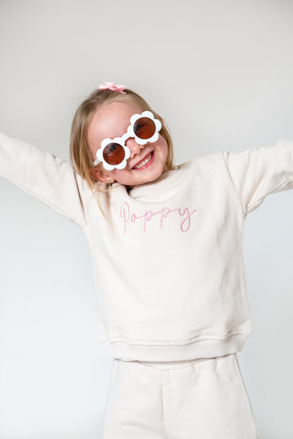 Personalised italic name embroidered short tracksuit