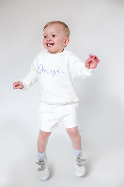 Personalised italic name embroidered short tracksuit