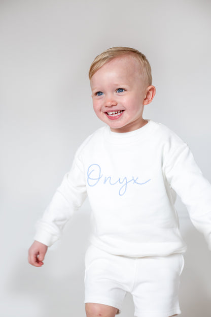 Personalised italic name embroidered short tracksuit