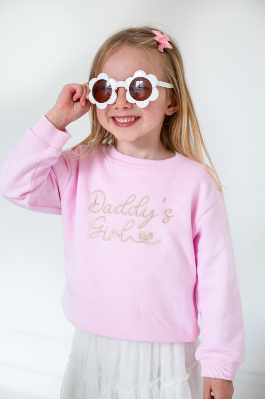 Father's Day 'Daddy's Girl/ Boy' embroidered sweatshirt
